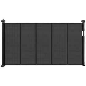 Retractable Baby Gate 34 in Tall Extend to 55 in Wide for Kids or Pets Black