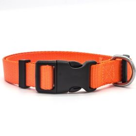Nylon Pet Collar (Option: Orange-XS)