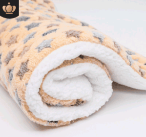 Cute Blankets Dog Pet Mat (Option: Beige starry sky-M55x45)