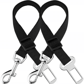 2 Pack Cat DOG PET Safety Seatbelt Car Vehicle Seat Belt Adjustable Harness Lead (Option: 2PC)