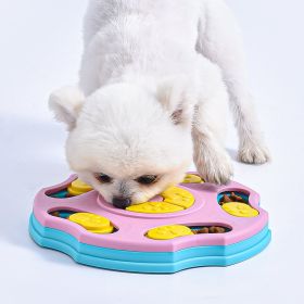 1pc Dog Puzzle For Large Medium Small Dogs Pet Food Toy; Interactive Treat Dispenser (Color: Pink, size: One Size-24*24*3cm)