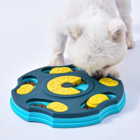 1pc Dog Puzzle For Large Medium Small Dogs Pet Food Toy; Interactive Treat Dispenser (Color: Blue, size: One Size-24*24*3cm)