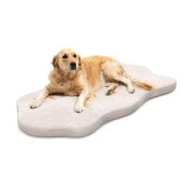 Dog Bed with Memory Foam Support (Color: Beige, size: O/S)